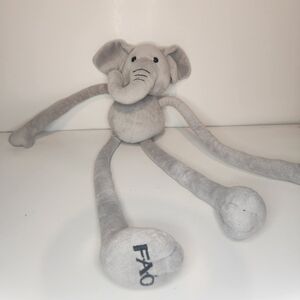 Like new F.A.O Schwarz Elephant Plush with Adjustable Limbs Stuffed Anim…